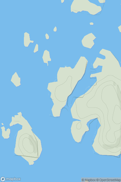 Thumbnail image for Eilean Dubh [Mull and Nearby Islands] [NM286196] showing contour plot for surrounding peak